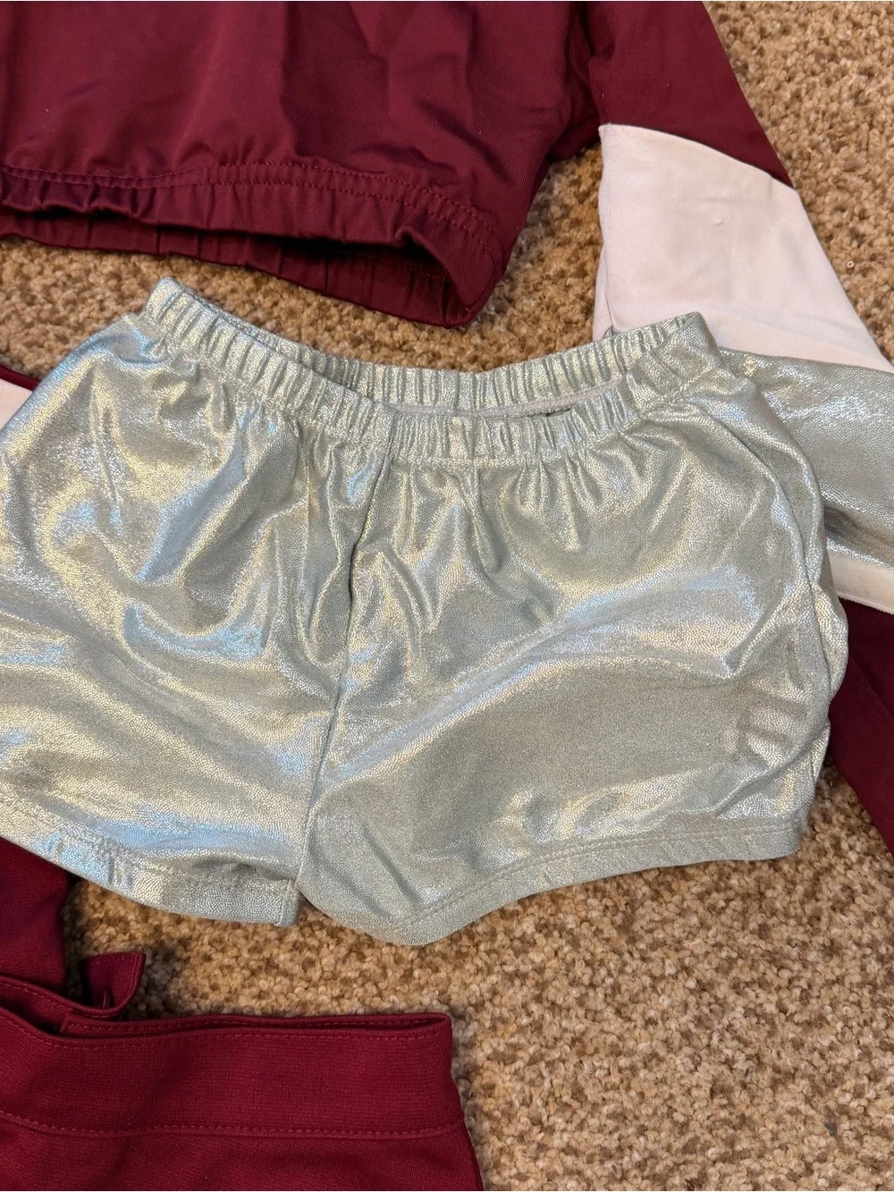 Huskies Maroon & Silver Cheerleading Set